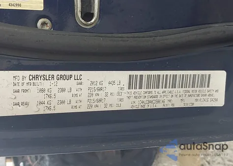 2012 Jeep Compass Sport from USA, damaged, VIN 1C4NJCBA0CD580146